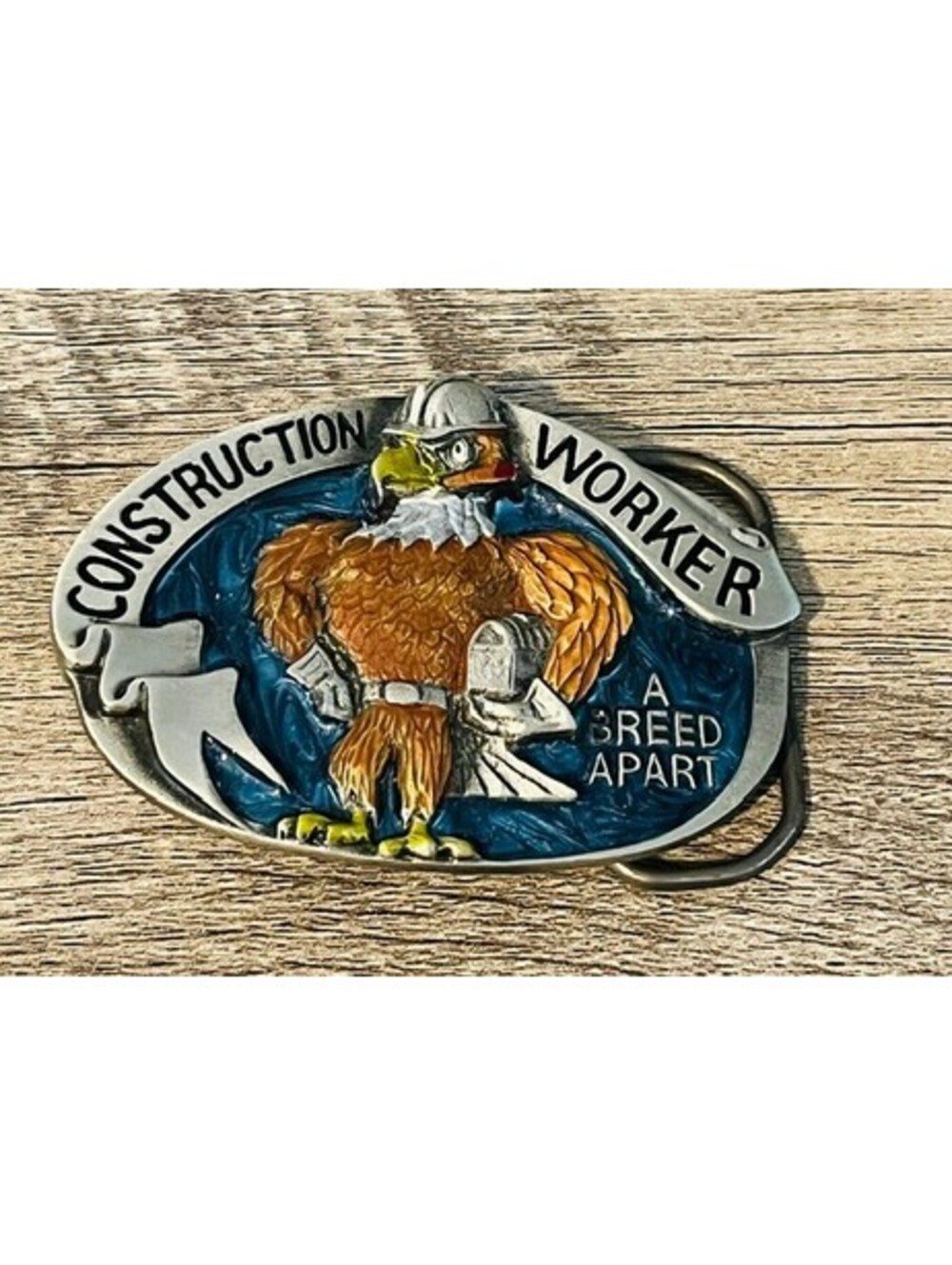 Vintage 1988 Siskiyou Construction Worker A Breed Apart Eagle Belt Buckle
